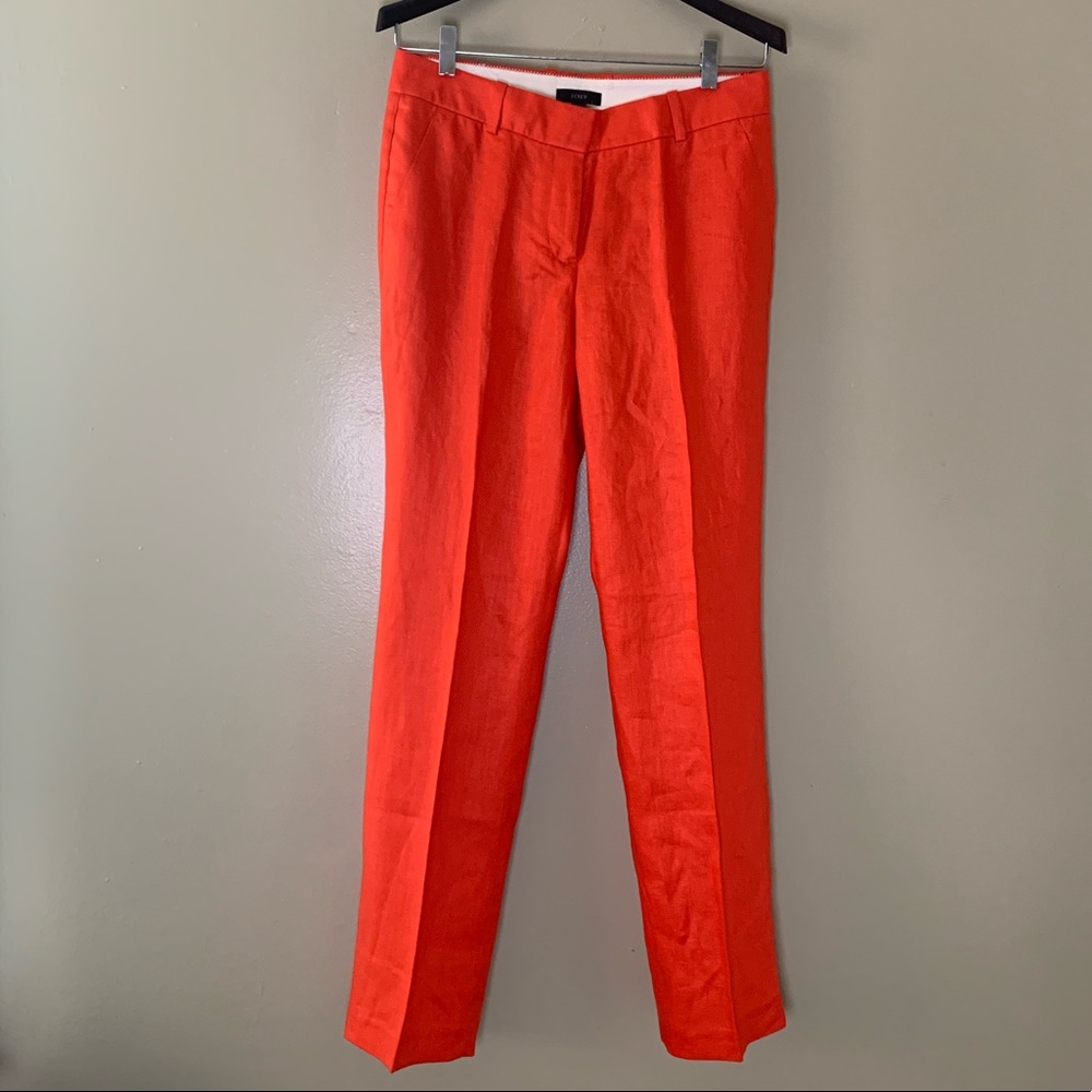 J. Crew Bristol Trouser Herringbone Linen